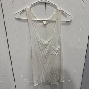 Bozzolo White Scoop Neck Tank Top